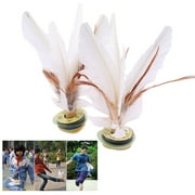 2pc China Jianzi Feather Shuttlecock For Fitness Entertainment Physical Exercise